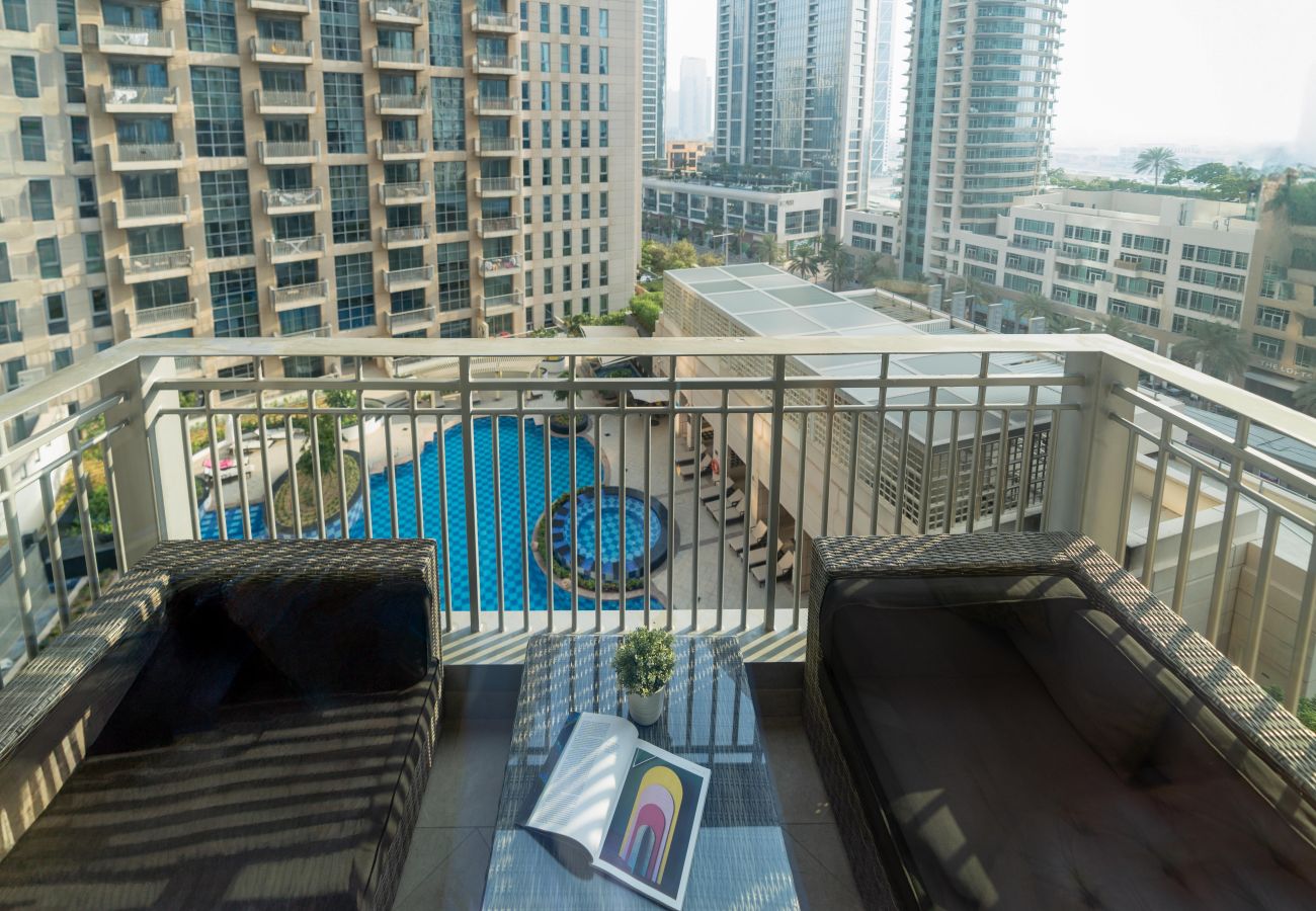 Ferienwohnung in Dubai - Luxuriöses 2-Zimmer-Apartment mit Pool und Blick auf die Oper