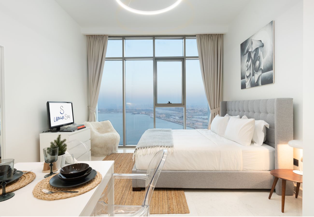 工作室 在 Dubai - Modern Studio with Amazing Sea Views in Maritime City